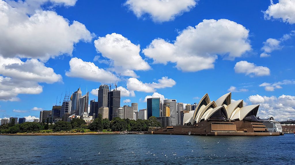 View of both Sydney CBD and the Sydney Opera House