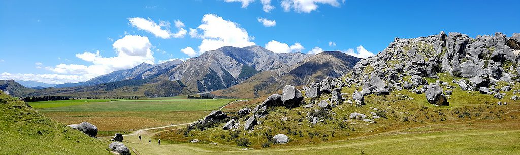 Mountain view of Castle Hill, New Zealand